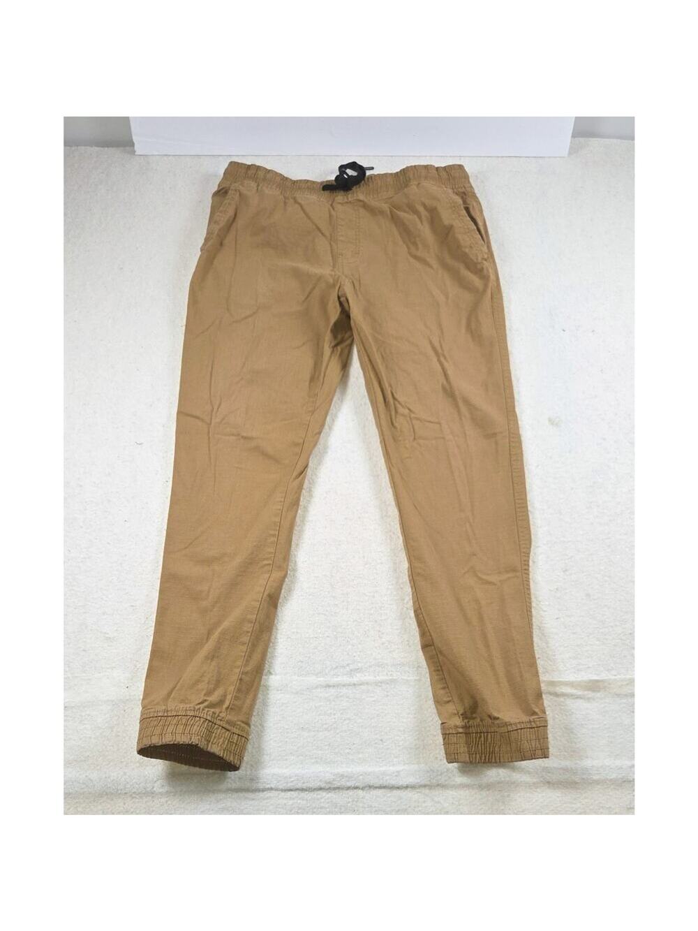 Southpole Flex Jogger Pants XL Tan Brown Cotton Blend Drawstring Waist Casual
